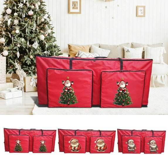 Heavy-Duty Waterproof Tree Storage Bag - Large Organizer for Christmas Trees, Bedding & Household Items, Durable Dust-Proof Sack for Attic/Garage, Space-Saving Home Organizer, 48*20*15in, L