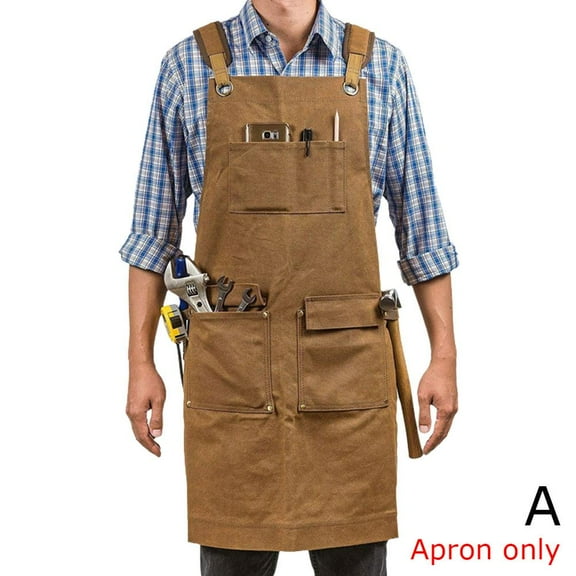 Heavy Duty Waxed Canvas Apron Multifunctional Canvas Work Apron Woodworking