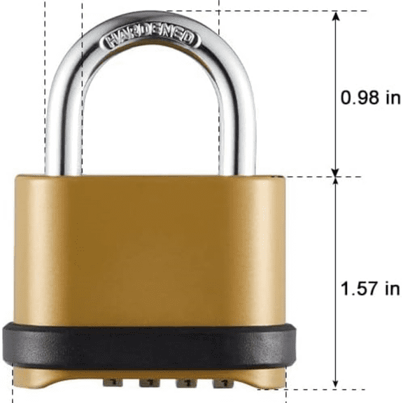 Heavy Duty Weatherproof Combination Lock, 4-Pack Outdoor Combo Lock,Resettable Combination Padlock for Gate,Shed,Storage Unit