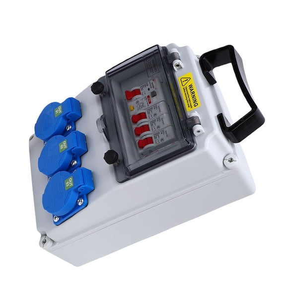 Heavy Duty Weatherproof PC Outdoor Distribution Box - Portable Industrial Outlet Electrical Power Breaker Socket Junction Enclosure Case, 10.24" x 6.69" x 5.51" / 26 x 17 x 14 cm