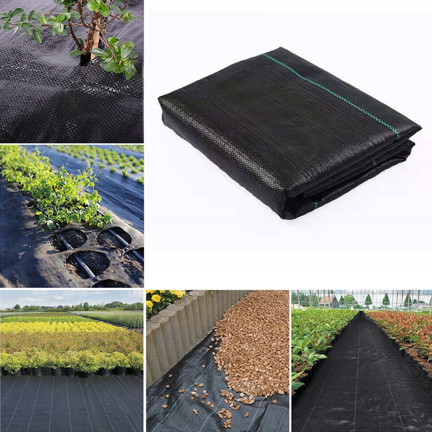 Heavy Duty Weed Barrier Landscape Fabric for Outdoor Gardens, Gardening Fabric Mat Black Heavy Duty Garden Cloth