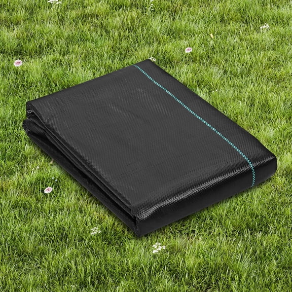 Heavy Duty 4x50FT Woven PP Weed Barrier Landscape Fabric Geotextile Ground Cover for Garden Driveway Weed Control Black