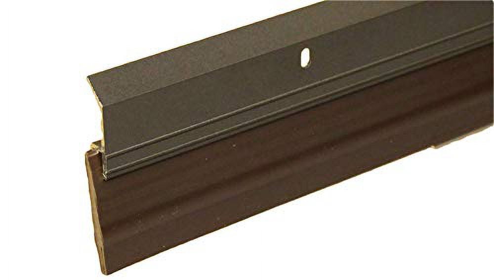 Heavy Duty Weight Aluminum with Long Vinyl Door Sweep (4 FT, Brown ...