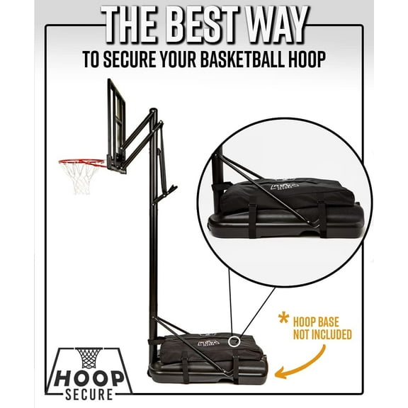 - Heavy Duty Weighted Base Anchor for Basketball Hoops - Weather Resistant,  Design, Holds 300+ lbs. Patents-Pending, HOA Friendly (Standard Size, Black)