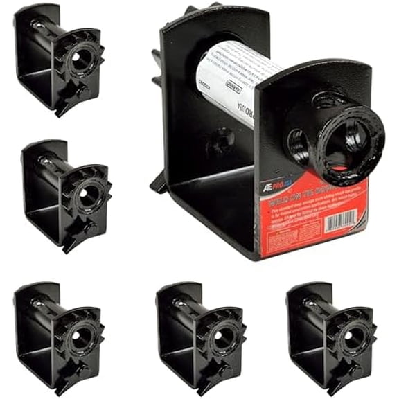 Heavy Duty Weld-On Tie Down Winch- 4" Storable Strap Binder,  Standard Winch, Flat Bed Truck  Tie Down Winch for Truck, Trailer, Flat Bed, Roll-Off Trucks - (Lot of 6) - ATE Pro Tools