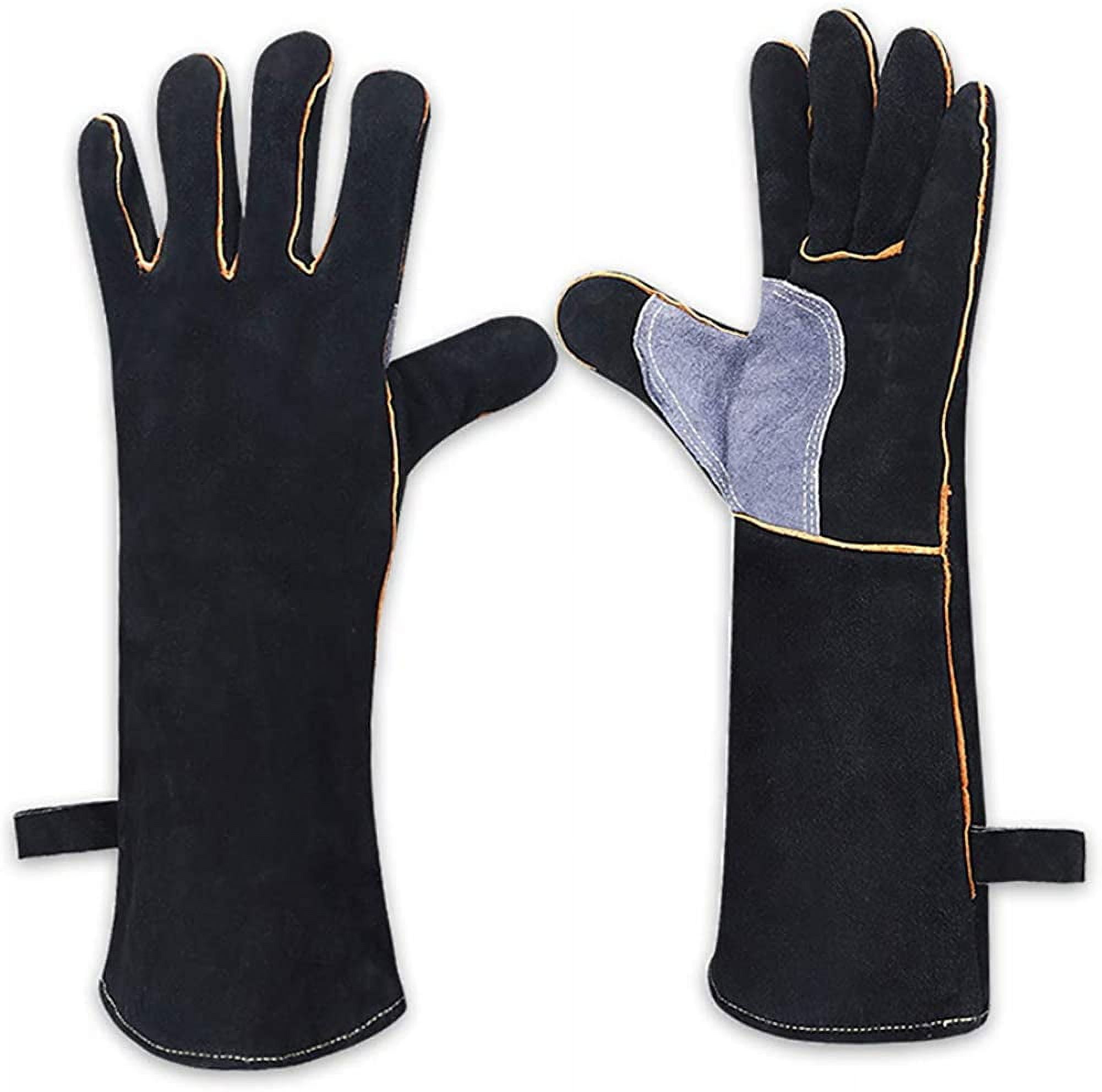 Heavy Duty Welding Gloves Heat & Fire Resistant with Kevlar Stitching