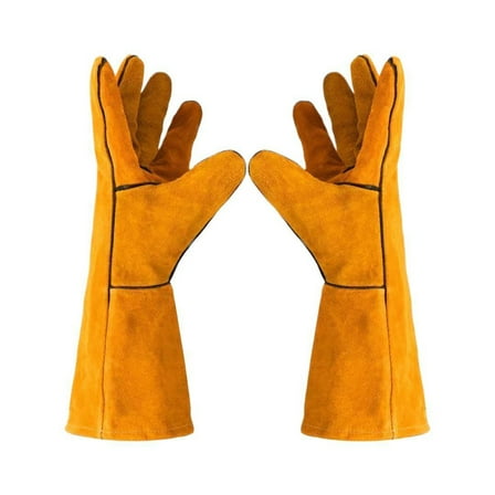 Heavy-Duty Welding Gloves Thickened Double Layer Cowhide for Heat and Cut Comfort and Durability