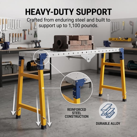 Heavy Duty Welding Table, 1100 lbs Foldable Work Platform,5-Level Height AdjustableAcaffolding Platform with Four Smooth-Rolling Casters