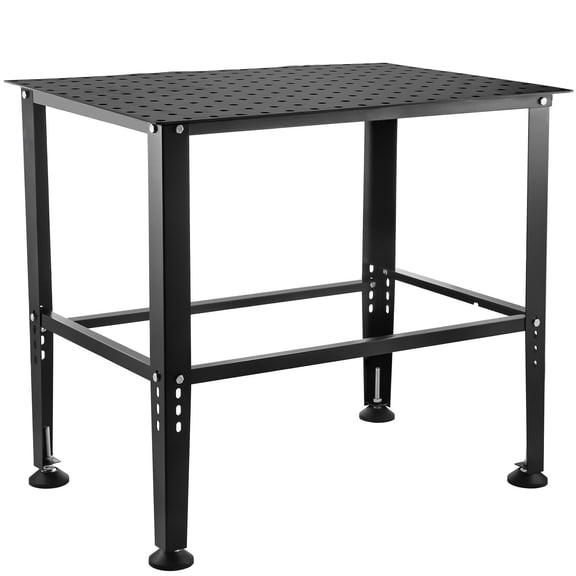 Heavy-Duty Welding Workbench 36x24 Inch, 800 LB Capacity Work Table with Fixture Holes and Non-Slip Feet for Metal Fabrication and Repair