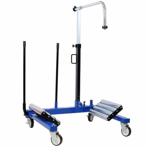 Heavy-Duty Wheel Changer Dolly - Effortless Dual Wheel Assembly Handling, 8 Locking Positions for All Tire Sizes, 4 Swivel Casters