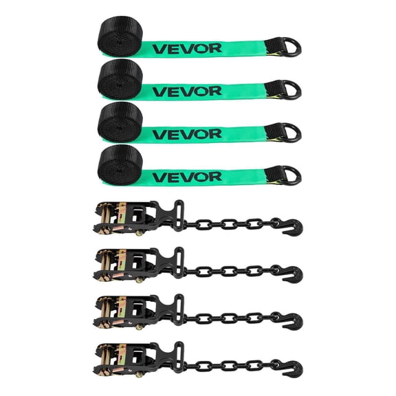 Heavy Duty Wheel Chock Tie Down Kit 10009 lbs Break Strength 3333 lbs Working Load for ATV SUV Trailer Motorcycle Car Tow Dolly