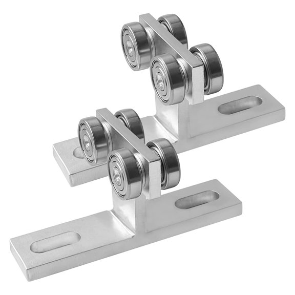 Heavy Duty Wheel Trolley Assembly Pulley Track Stable Performances,540lbs Weight Capacity Double Directional Movements