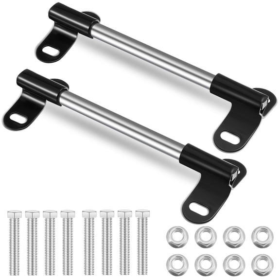 Heavy Duty Wheelbarrow Axle Bracket Set 2 Pack 5/8'' Compatible 10'' Shaft Brackets with Bolts Nuts