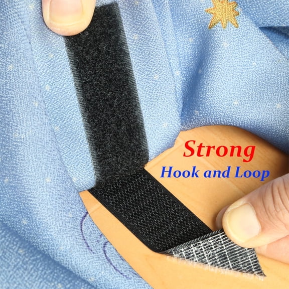 Heavy-Duty White Velcro Tape Grid Adhesive 0.98 Inches Wide 1 Meter Long