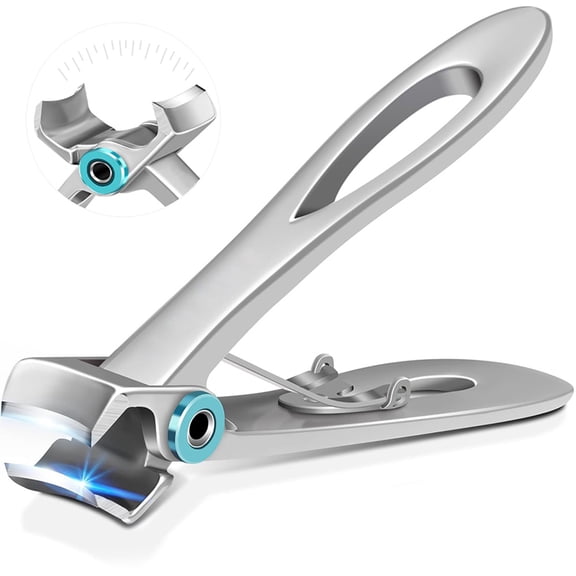 Heavy Duty Wide Jaw Nail Clippers for Thick & Hard Nails - 15mm Professional Fingernail & Toenail Clipper with Comfort Grip, Rust Resistant
