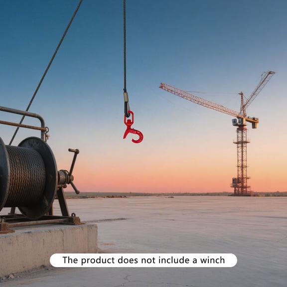 Heavy Duty Winch Cable with Hook, Winch Cable with Self Locking Swivel Hook for Construction, Mining