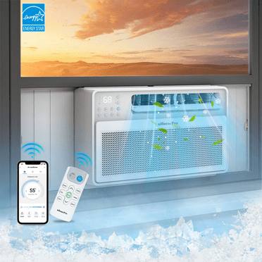 8,000 BTU Window Air Conditioner 4 Mode - Cools up to 380 Sq. Ft, 15-SEER, Energy Saving 38%, Uhomepro Air Conditioners w/ Washable Filter & Adjustable Window Fit