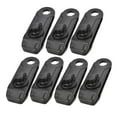 thumbnail image 1 of Heavy-Duty Windproof Tent Clips with Locking Teeth Grip for Secure Tarp & Awning Attachment in Storms, 7-Pack Outdoor Camping & Sailing Accessory Set(Black),Ccwuwei, 1 of 8