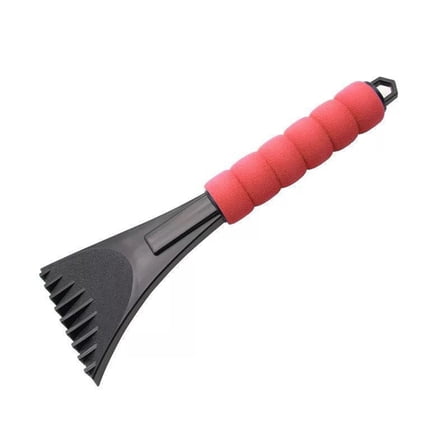 Heavy-Duty Winter Car Ice Scraper & Snow Brush with Ergonomic Handle for Windshield Snow Removal - All-Season Car Accessory Red