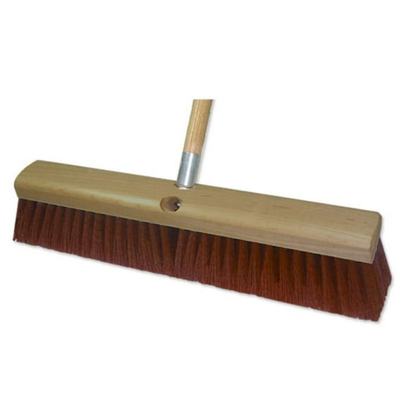 Heavy Duty Wood Garage Push Broom with Palmyra Bristles for Unfinished Surfaces – No Handle Included
