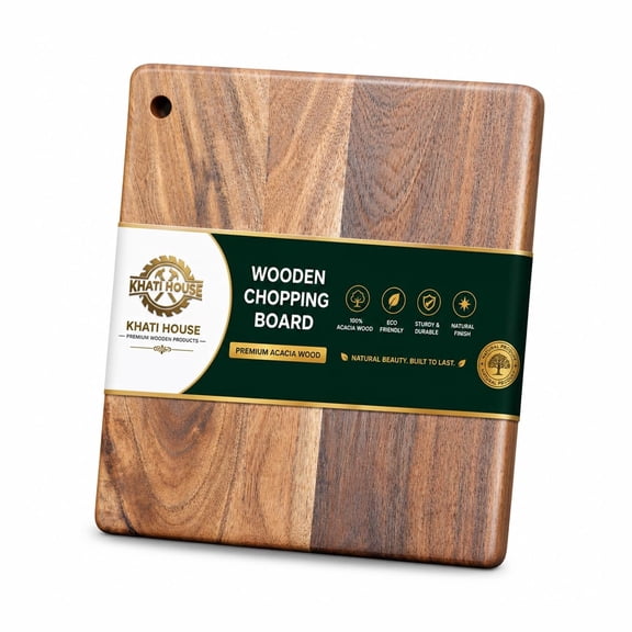 Heavy Duty Wooden Chopping Board | Kitchen Cutting Board 28 x 28 x 2.5 cm