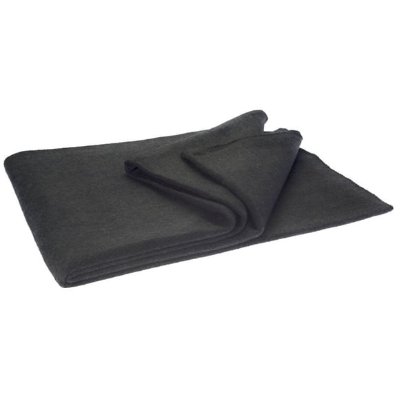 Heavy Duty Wool Blanket (80% Wool) 64" x 84" Charcoal Gray