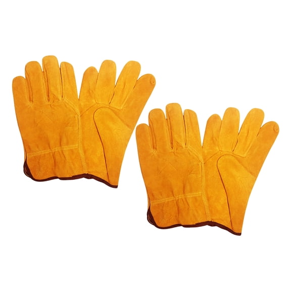 Heavy-Duty Work Gloves Thick Leather, Extended Arm Coverage, Anti-Slip Design, for Metalworking, Grinding