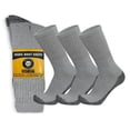 thumbnail image 1 of Heavy Duty Work Thick Warm Crew Cotton Socks, Steel Toe, (Gray - 3 pairs) fits US Men's Shoe Size 10-12, 1 of 5