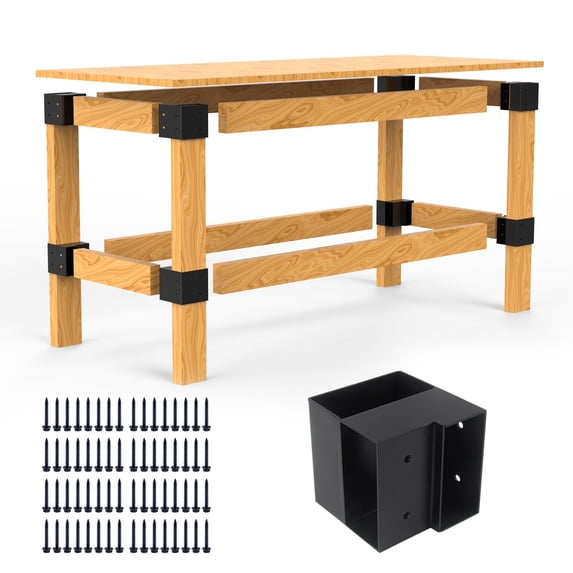 Structural Frame Corner Heavy Duty Workbench Bracket Kit, Right Angle Corner Brackets For DIY ...
