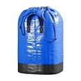 thumbnail image 1 of Heavy Duty Woven Drawstring Large Laundry Storage Bag with Reinforced Handles, Waterproof Polyethylene Material, 38.58 X 39.37 Inches for Moving Travel and Dorm Storage Use, 1 of 6