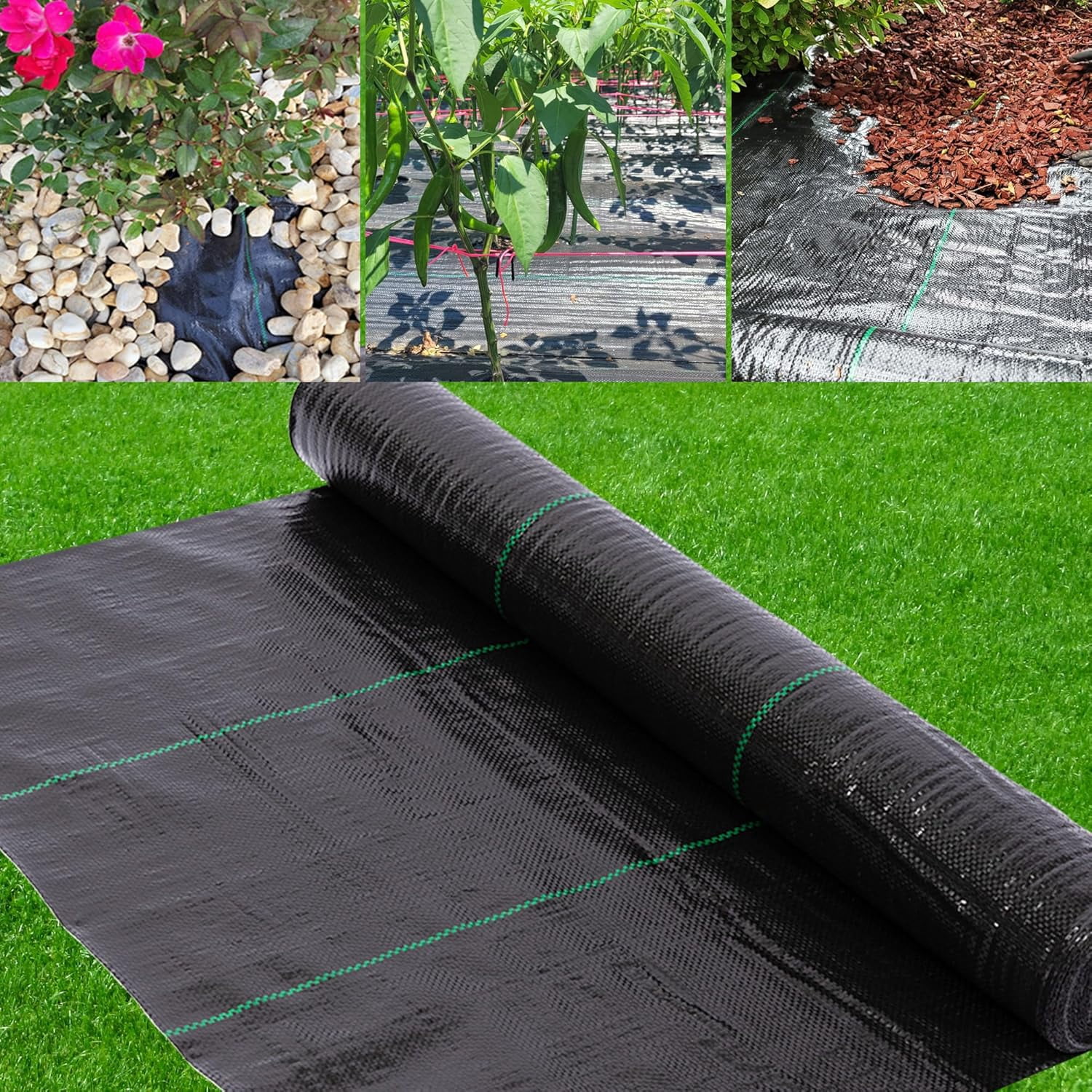 Heavy Duty Woven Weed Barrier Fabric for Landscaping & Garden - Walmart.com