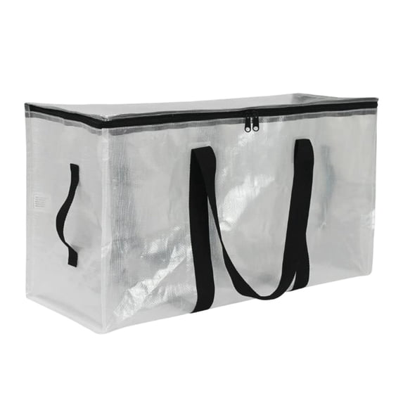 Heavy Duty Wrap It Storage Strap, Heavy Duty Storage and Moving Bag Clear 20-Gallon 27.2x10.8 Inches, Moving Bags Heavy Duty with Zipper, Supports 60Lbs