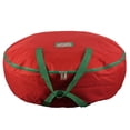 thumbnail image 1 of Heavy Duty Wreath Bag High Quality Polyester Circular  Holiday Wreath Garland Lights Decorations Storage Bags 30 Inch Red, 1 of 5