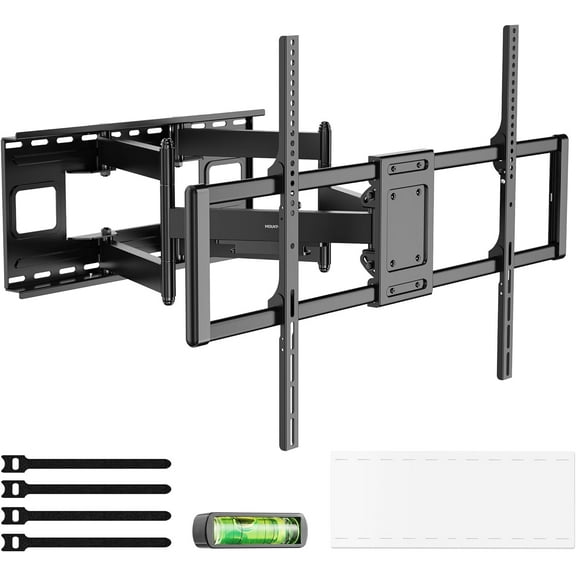 Heavy Duty XXL Full Motion TV Wall Mount for Extra Large TVs, max VESA 900x600, Holds up to 264lb, Swivel Tilt Extension Adjustable TV Mount for 60" 65" 75" 80" 85" 90" 98" 100" 115" 120 in