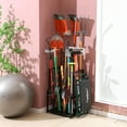 thumbnail image 1 of Heavy Duty Yard Tool Tower Rack, Free Standing Garage Storage for Rakes, Brooms, Shovels, Extra Hooks, 1 of 5