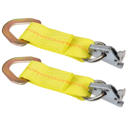 Heavy Duty Yellow 6" E Track Rope Tie-Off - 2 Pack