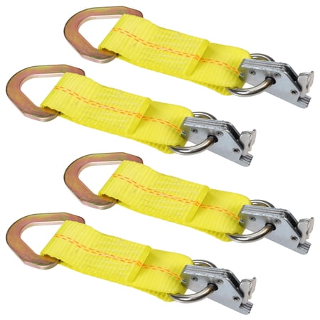 Heavy Duty Yellow 6" E Track Rope Tie-Off - 4 Pack