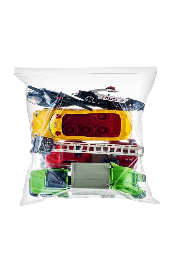 Heavy-Duty Zip & Close Storage Bags, Resealable Zipper Top, 10"x14", 4-Mil Thick,100-Pack