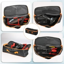 Heavy Duty Zipper Tool Bag,Waterproof Tool Bag,Multiple Purpose Portable Tool Organizer,Car Tool Kit,Storage Bag for Screwdrivers,Pliers,Wrenches,Ideal for Mechanics And Diy Enthusiasts,Black