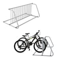 thumbnail image 1 of Heavy Duty double-sided 12-Bike Floor Rack – Commercial All-Steel Two-wheeler Parking Stand – Freestanding Grid Storage for Garage, Street, Yard, Events – Grey, 1 of 7