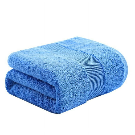 Heavy Egyptian Cotton Wash Cloth Bath Towel 75X150CM-Blue