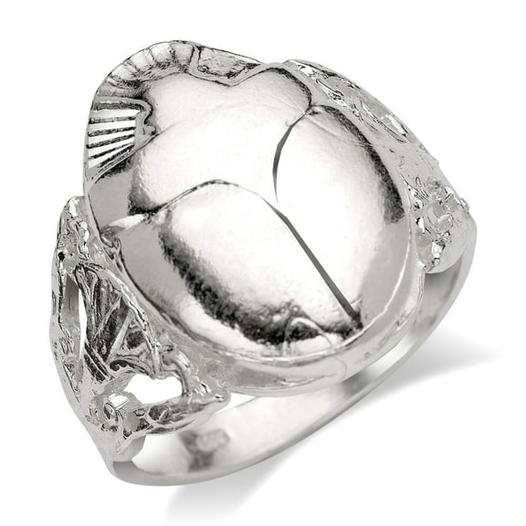 Heavy Egyptian Scarab .925 Sterling Silver Ring