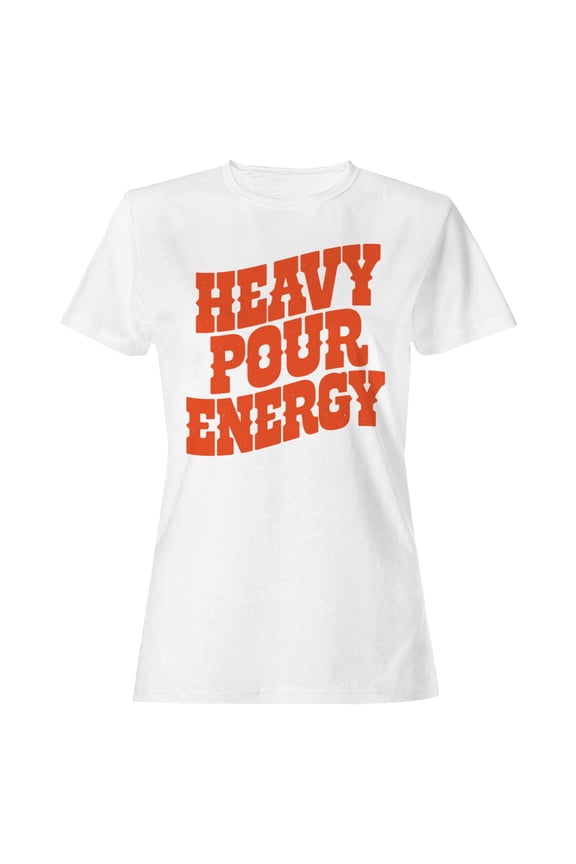 Heavy Energy Typography Women's White T-shirt