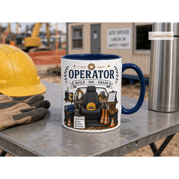 Heavy Equipment Operator Mug Build Dig Grade Gift for Construction Crew