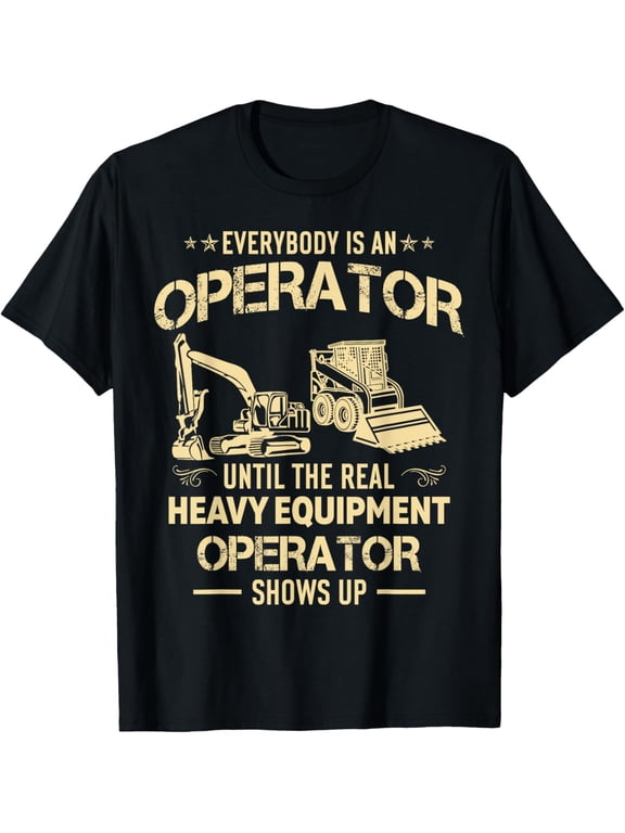 Heavy Equipment Operator Vintage Construction Worker Funny T-Shirt