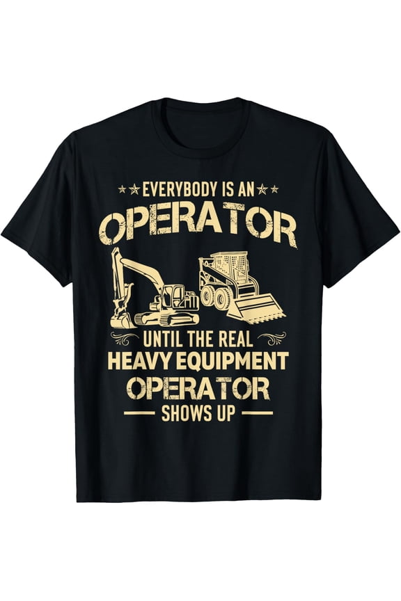 Heavy Equipment Operator Vintage Construction Worker Funny T-Shirt