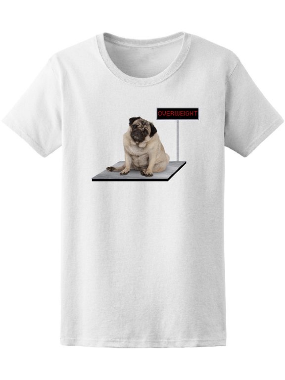 Heavy Fat Pug Puppy Dog T-Shirt Men -Image by Shutterstock, Male 3X-Large