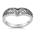 thumbnail image 1 of Heavy Filigree Chevron Pointed Thumb Ring .925 Sterling Silver Band Jewelry Female Male Size 6, 1 of 4
