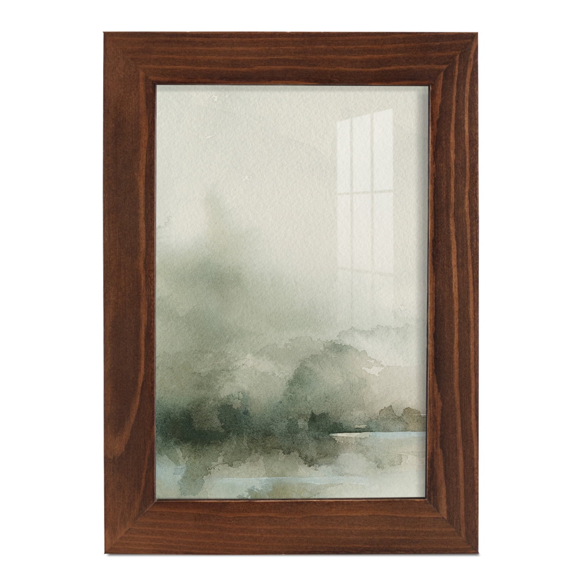 Heavy Fog I - Framed Print w/glass - Chestnut