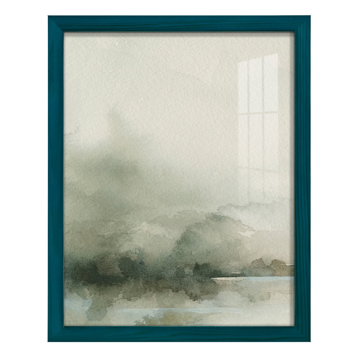 Heavy Fog I - Framed Print w/glass - Ocean Blue